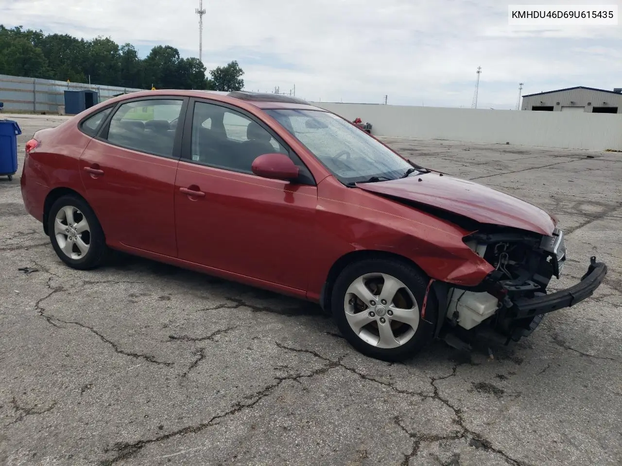 2009 Hyundai Elantra Gls VIN: KMHDU46D69U615435 Lot: 62845055