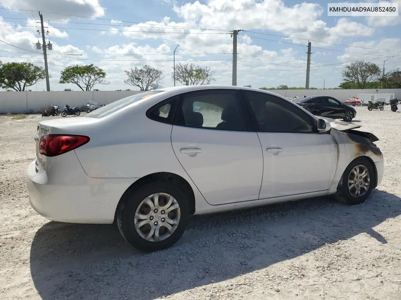 2010 Hyundai Elantra Blue VIN: KMHDU4AD9AU852450 Lot: 57389035