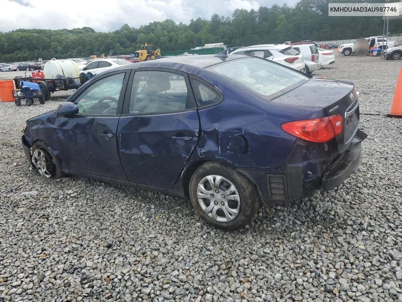 2010 Hyundai Elantra Blue VIN: KMHDU4AD3AU987746 Lot: 59226375