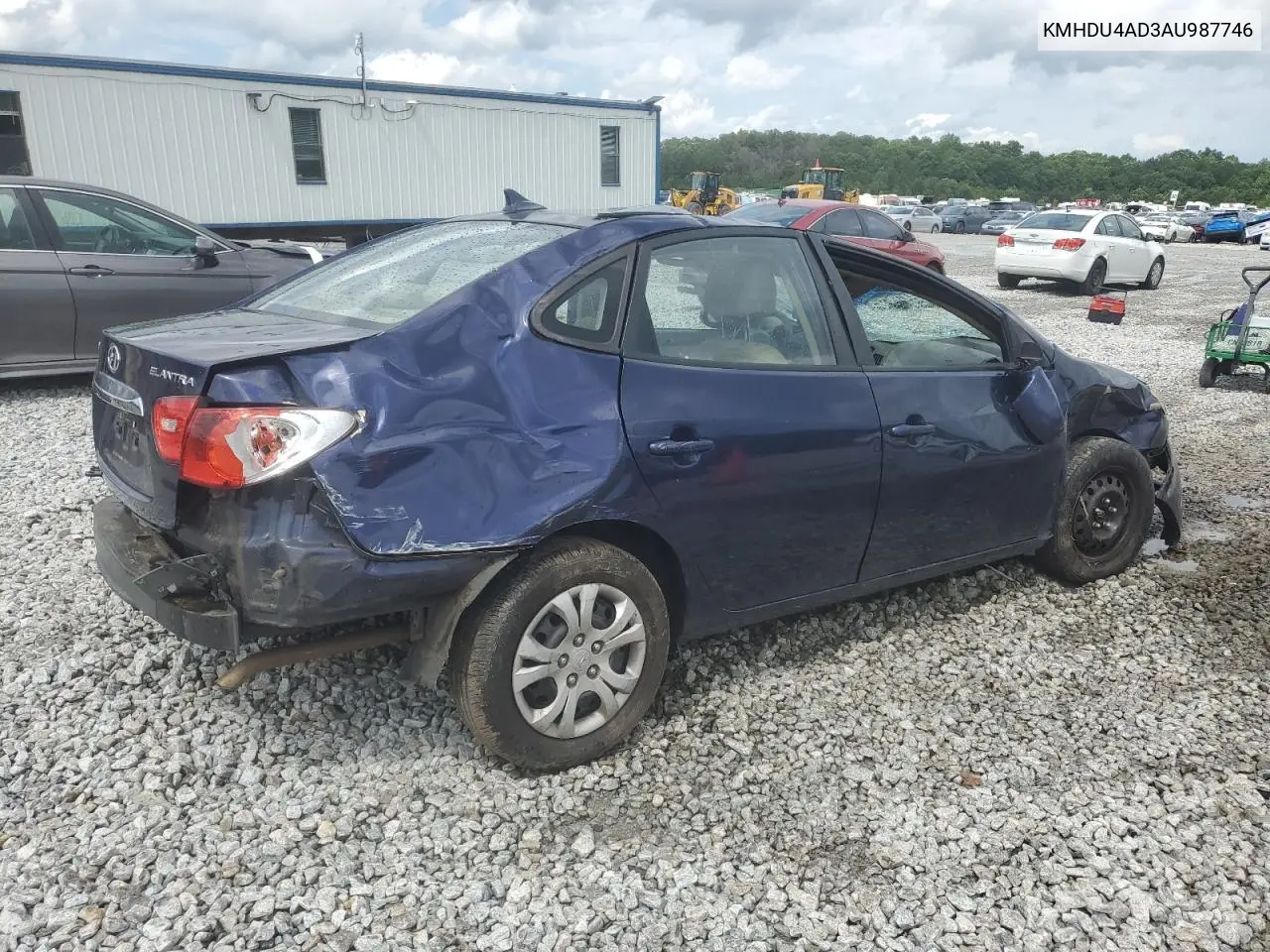 2010 Hyundai Elantra Blue VIN: KMHDU4AD3AU987746 Lot: 59226375