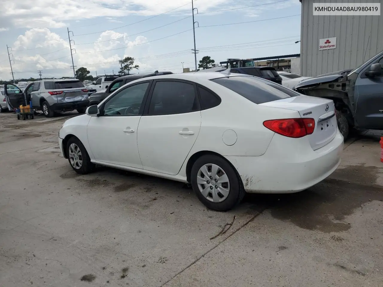 2010 Hyundai Elantra Blue VIN: KMHDU4AD8AU980419 Lot: 59563405