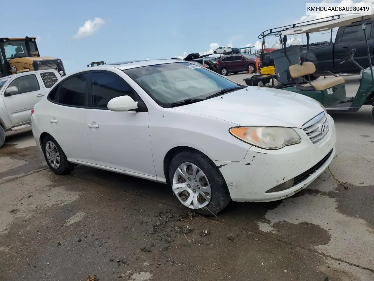 2010 Hyundai Elantra Blue VIN: KMHDU4AD8AU980419 Lot: 59563405