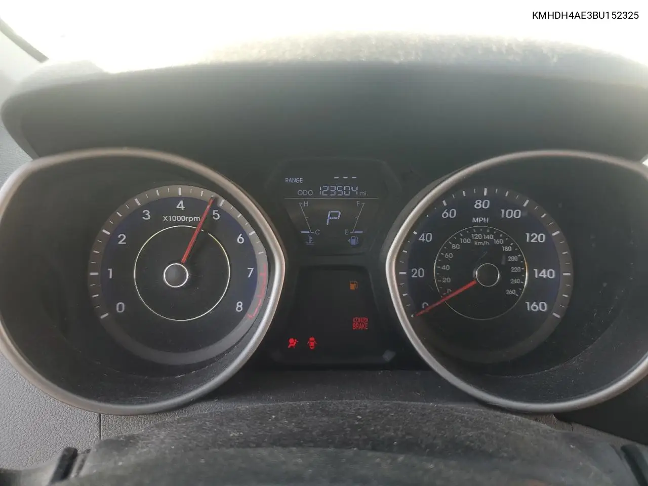 2011 Hyundai Elantra Gls VIN: KMHDH4AE3BU152325 Lot: 65406225