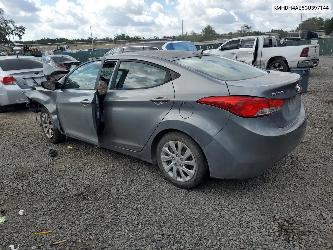 2012 Hyundai Elantra Gls VIN: KMHDH4AE5CU397144 Lot: 57083355
