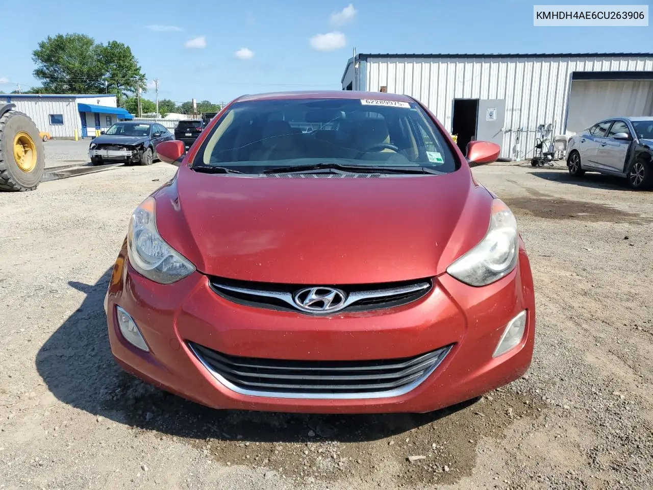 2012 Hyundai Elantra Gls VIN: KMHDH4AE6CU263906 Lot: 62289975