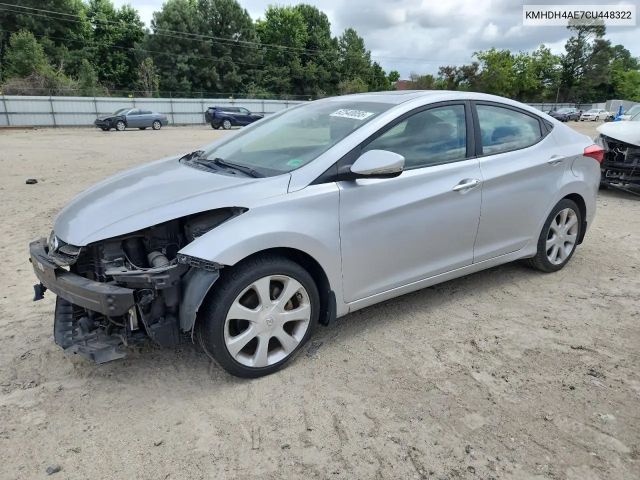2012 Hyundai Elantra Gls VIN: KMHDH4AE7CU448322 Lot: 62540055