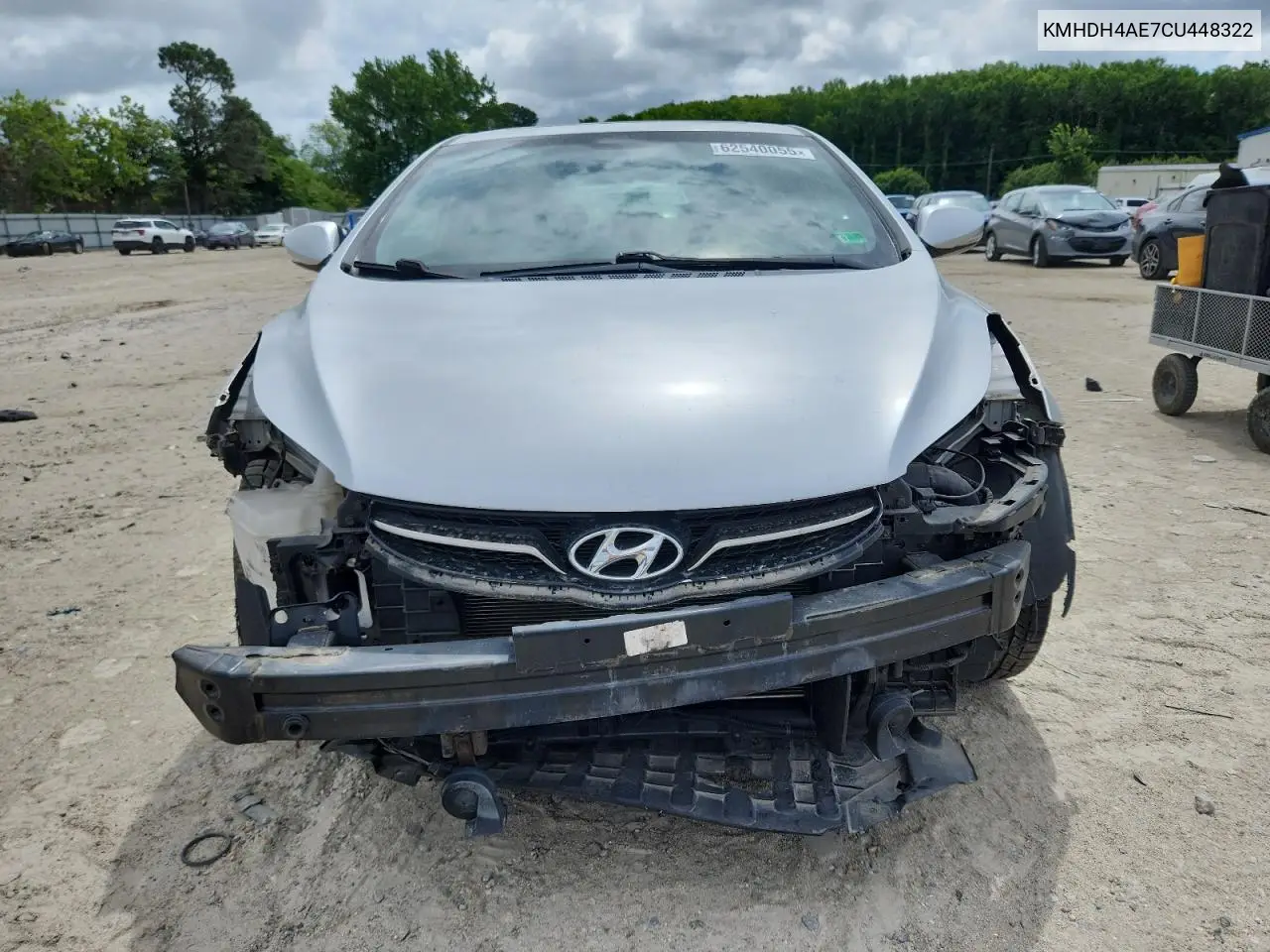 2012 Hyundai Elantra Gls VIN: KMHDH4AE7CU448322 Lot: 62540055