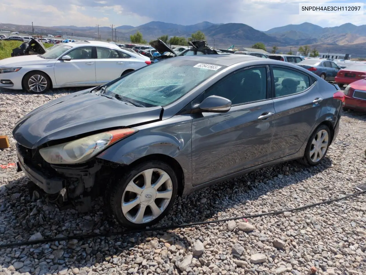 2012 Hyundai Elantra Gls VIN: 5NPDH4AE3CH112097 Lot: 62541565