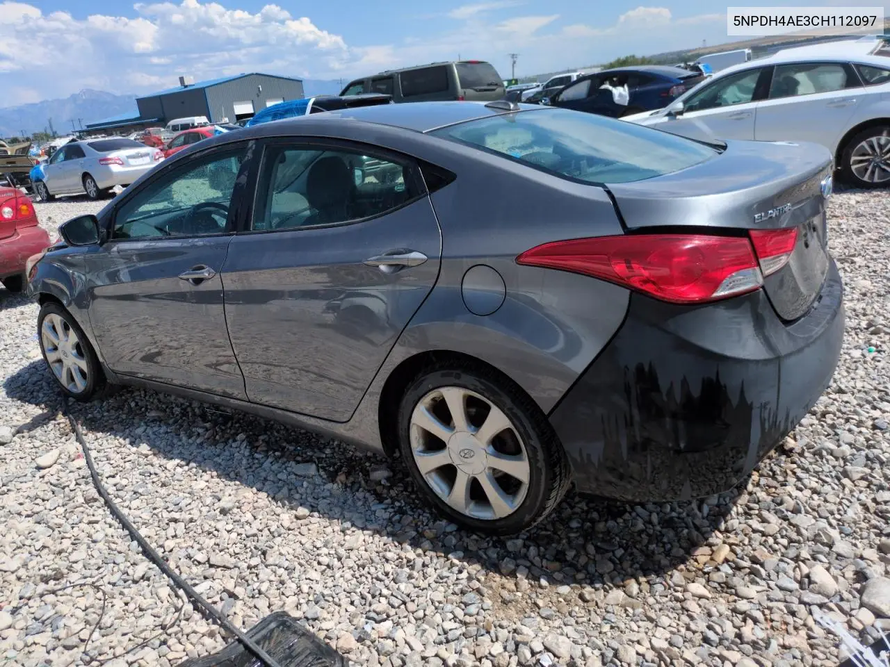 2012 Hyundai Elantra Gls VIN: 5NPDH4AE3CH112097 Lot: 62541565