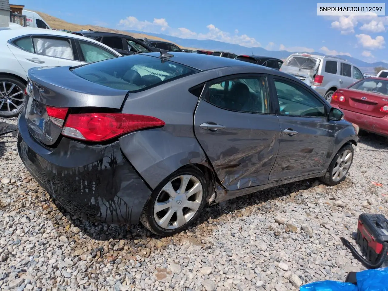 2012 Hyundai Elantra Gls VIN: 5NPDH4AE3CH112097 Lot: 62541565