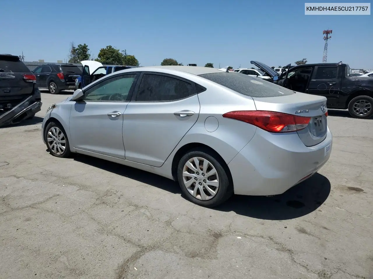 2012 Hyundai Elantra Gls VIN: KMHDH4AE5CU217757 Lot: 62560985