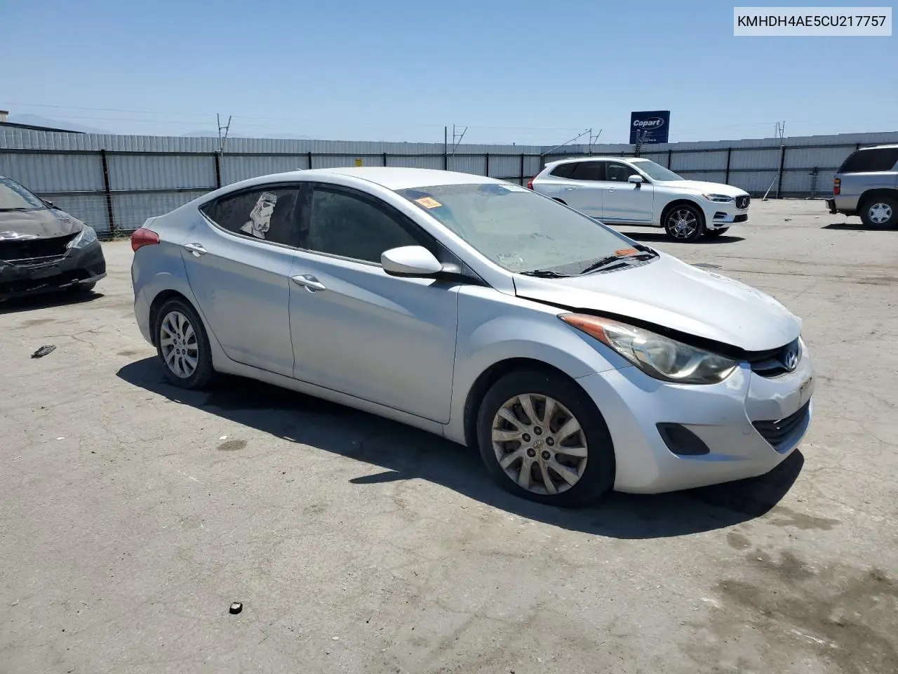2012 Hyundai Elantra Gls VIN: KMHDH4AE5CU217757 Lot: 62560985