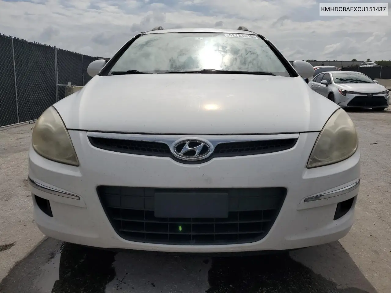2012 Hyundai Elantra Touring Gls VIN: KMHDC8AEXCU151437 Lot: 62734345