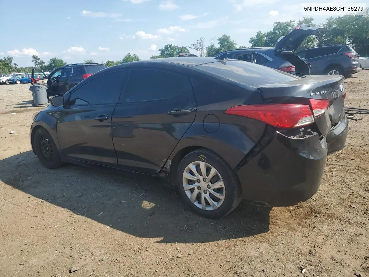 2012 Hyundai Elantra Gls VIN: 5NPDH4AE8CH136279 Lot: 62868795