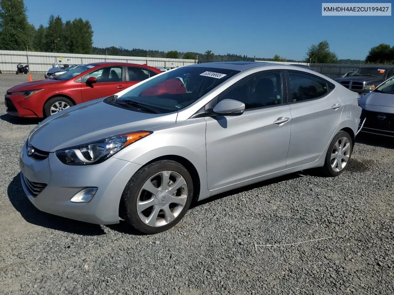 2012 Hyundai Elantra Gls VIN: KMHDH4AE2CU199427 Lot: 63036665