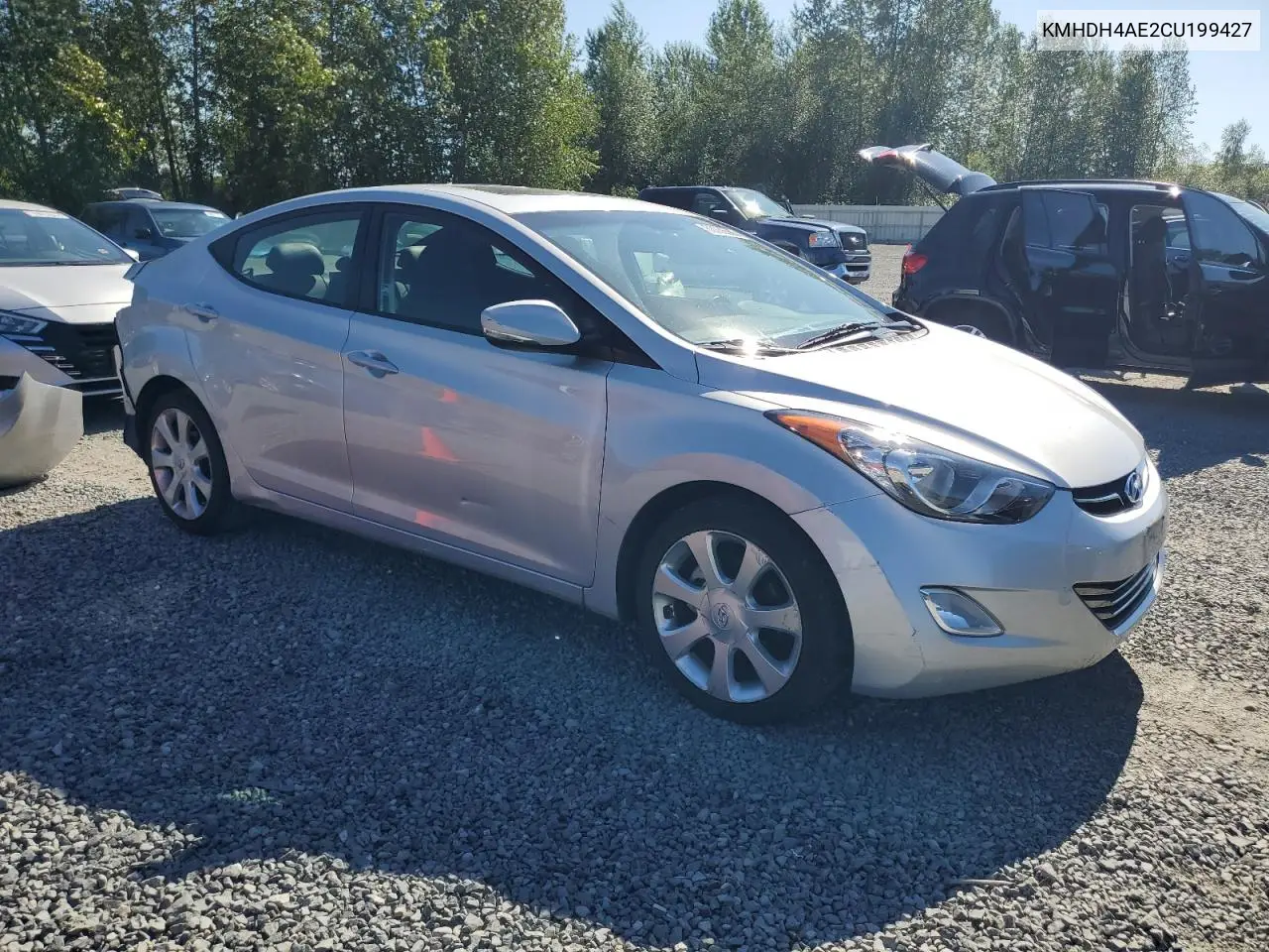 2012 Hyundai Elantra Gls VIN: KMHDH4AE2CU199427 Lot: 63036665