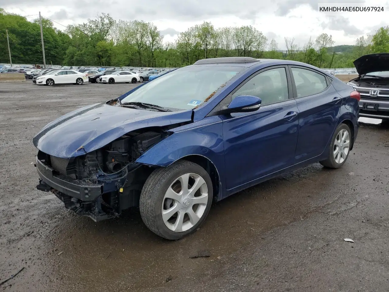 2013 Hyundai Elantra Gls VIN: KMHDH4AE6DU697924 Lot: 56650225