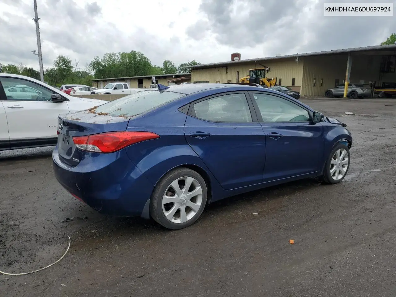 2013 Hyundai Elantra Gls VIN: KMHDH4AE6DU697924 Lot: 56650225