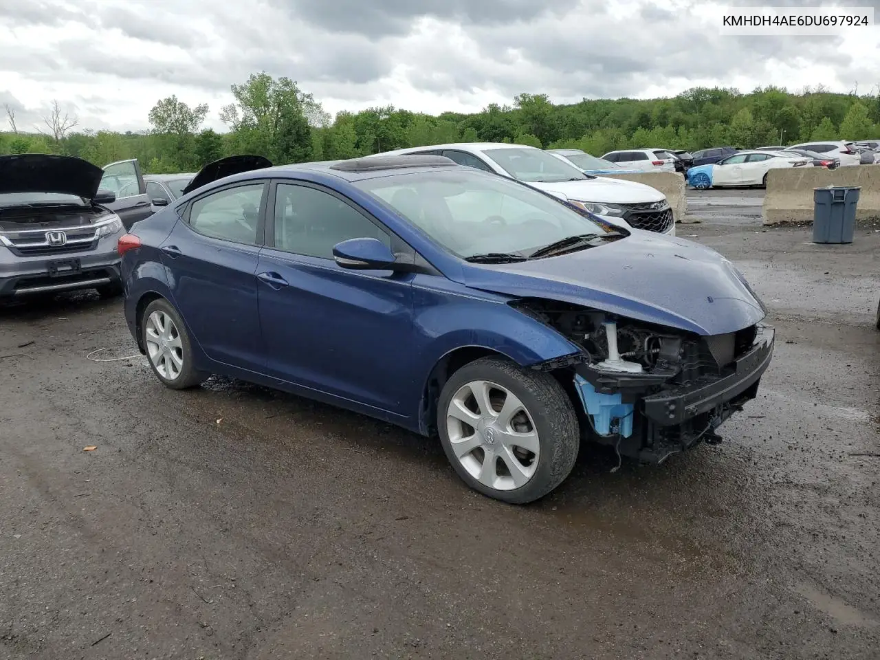 2013 Hyundai Elantra Gls VIN: KMHDH4AE6DU697924 Lot: 56650225