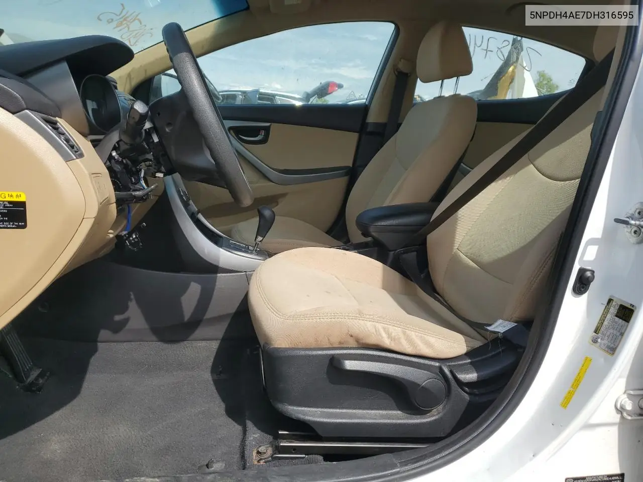 2013 Hyundai Elantra Gls VIN: 5NPDH4AE7DH316595 Lot: 56936585