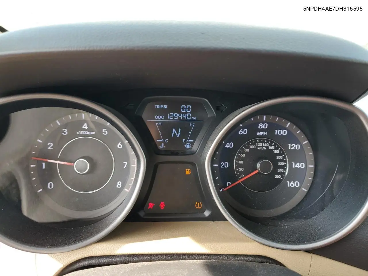 2013 Hyundai Elantra Gls VIN: 5NPDH4AE7DH316595 Lot: 56936585