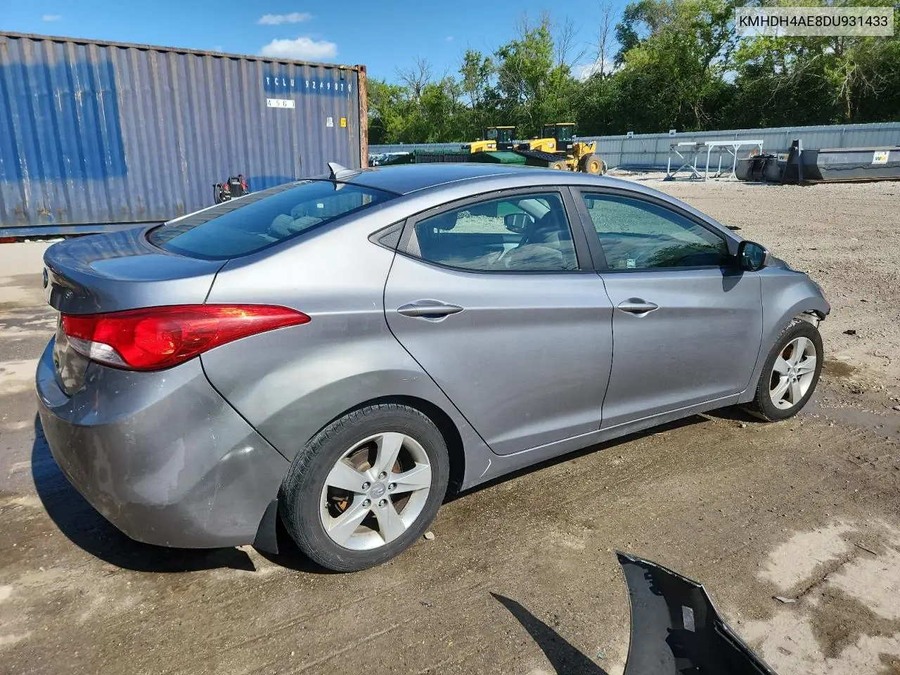 2013 Hyundai Elantra Gls VIN: KMHDH4AE8DU931433 Lot: 61043535