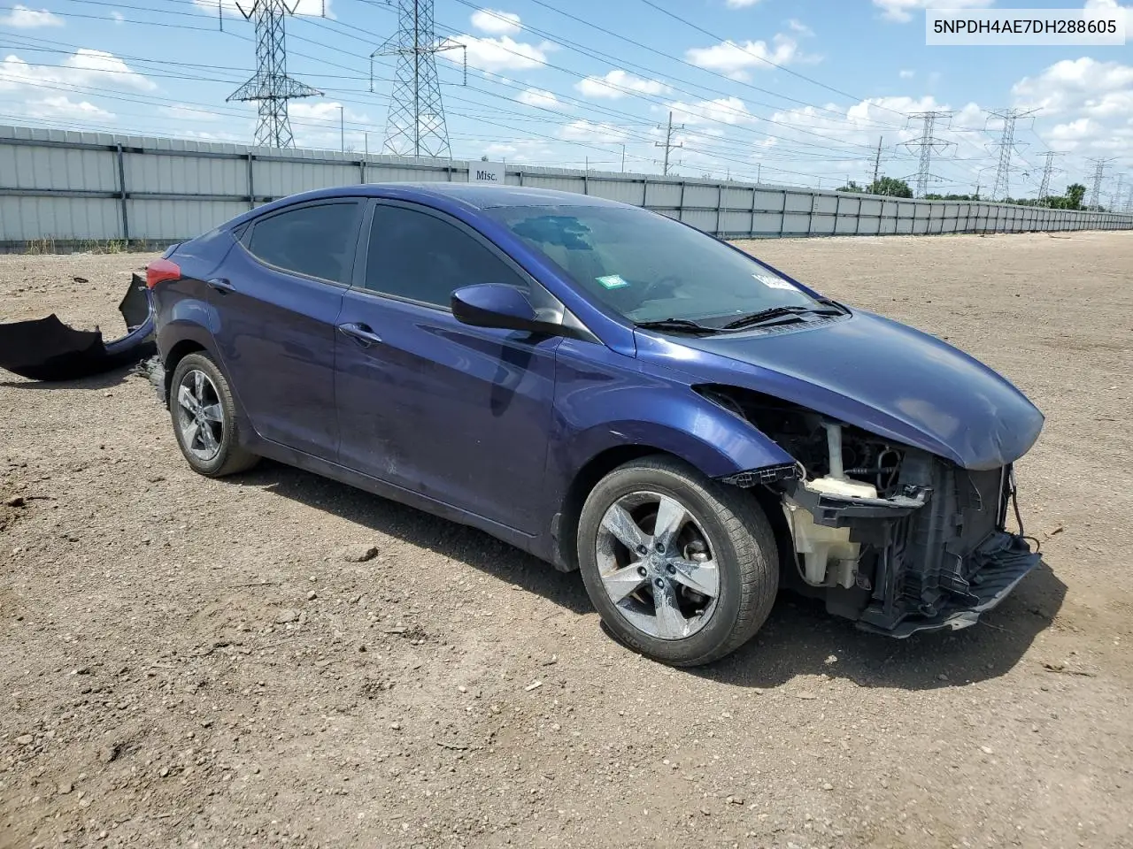 2013 Hyundai Elantra Gls VIN: 5NPDH4AE7DH288605 Lot: 61204285