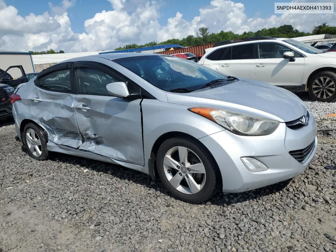 2013 Hyundai Elantra Gls VIN: 5NPDH4AEXDH411393 Lot: 62668905