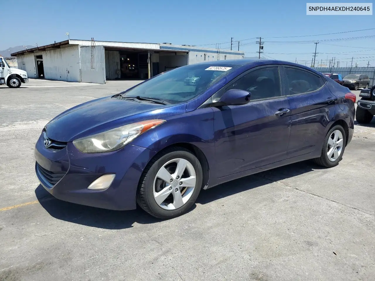 2013 Hyundai Elantra Gls VIN: 5NPDH4AEXDH240645 Lot: 62789575