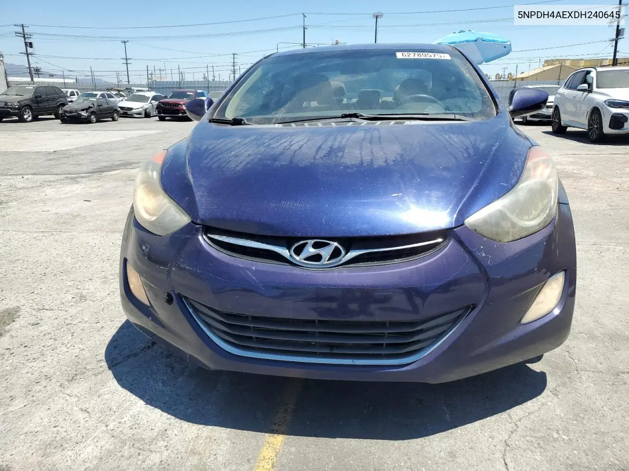 2013 Hyundai Elantra Gls VIN: 5NPDH4AEXDH240645 Lot: 62789575