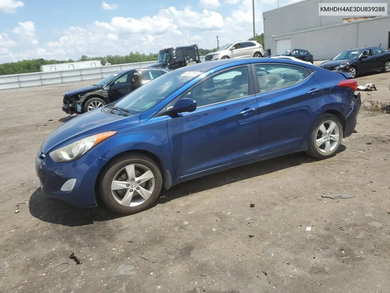 2013 Hyundai Elantra Gls VIN: KMHDH4AE3DU839288 Lot: 62812245