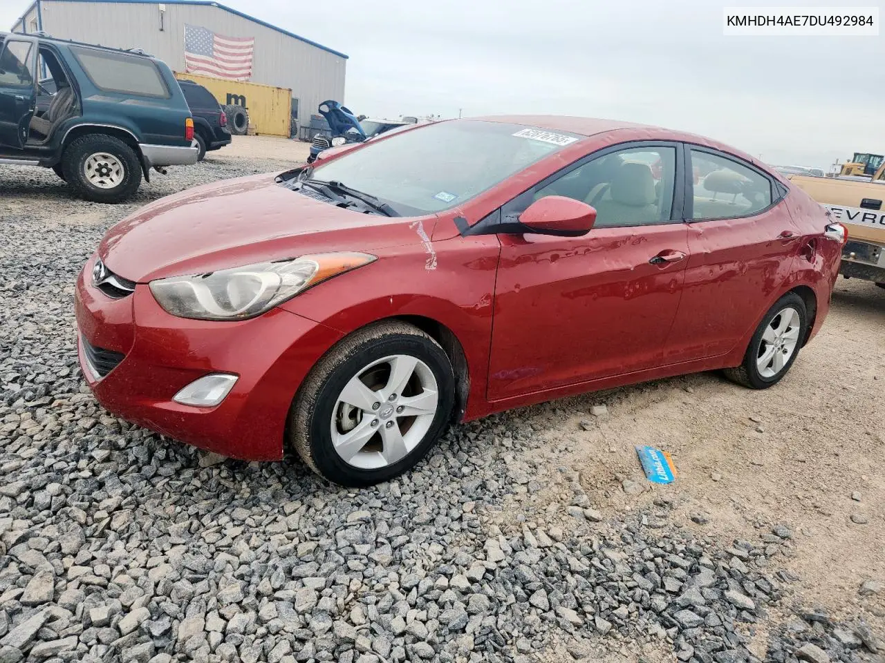 2013 Hyundai Elantra Gls VIN: KMHDH4AE7DU492984 Lot: 62876765