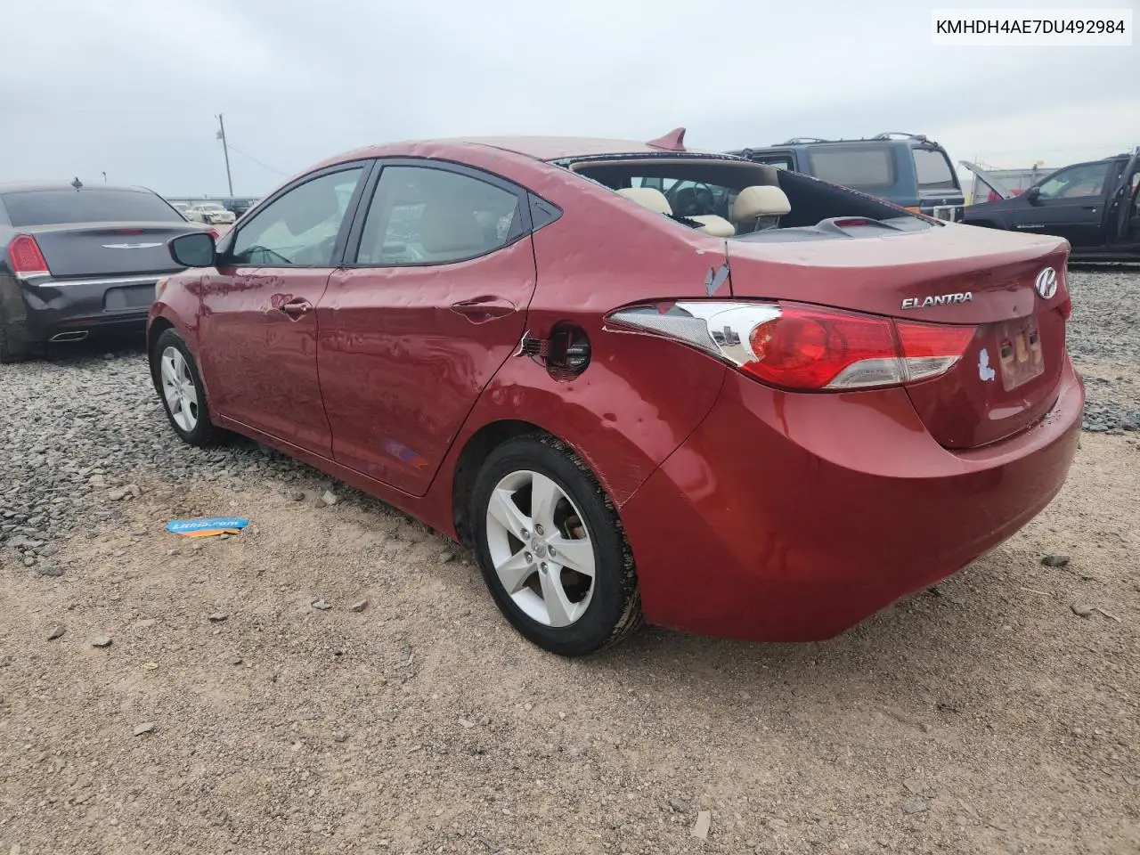 2013 Hyundai Elantra Gls VIN: KMHDH4AE7DU492984 Lot: 62876765