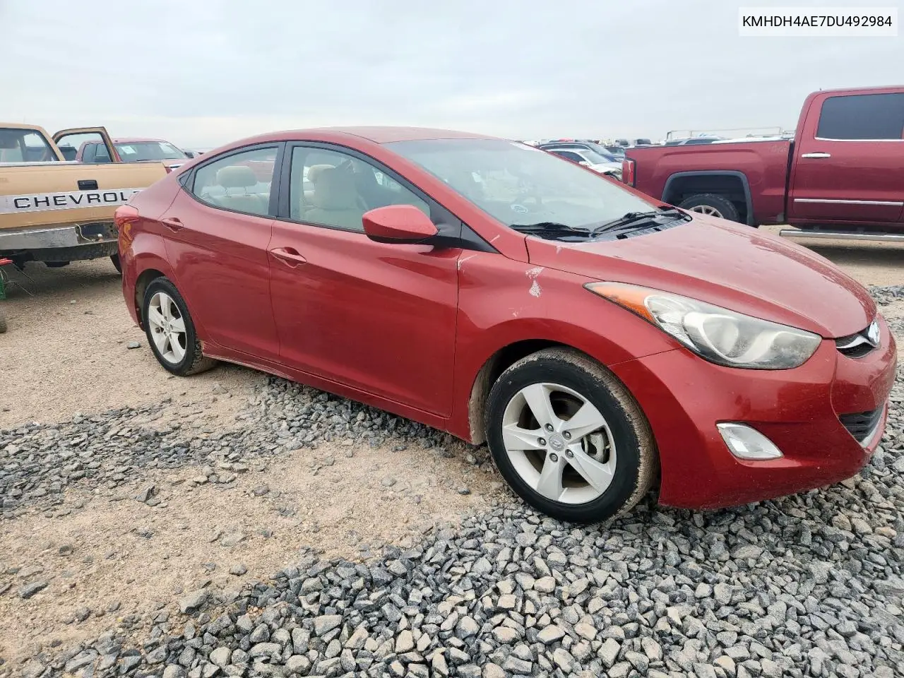 2013 Hyundai Elantra Gls VIN: KMHDH4AE7DU492984 Lot: 62876765