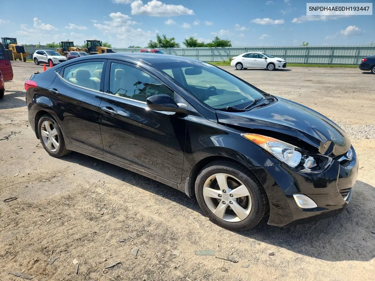2013 Hyundai Elantra Gls VIN: 5NPDH4AE0DH193447 Lot: 63240365