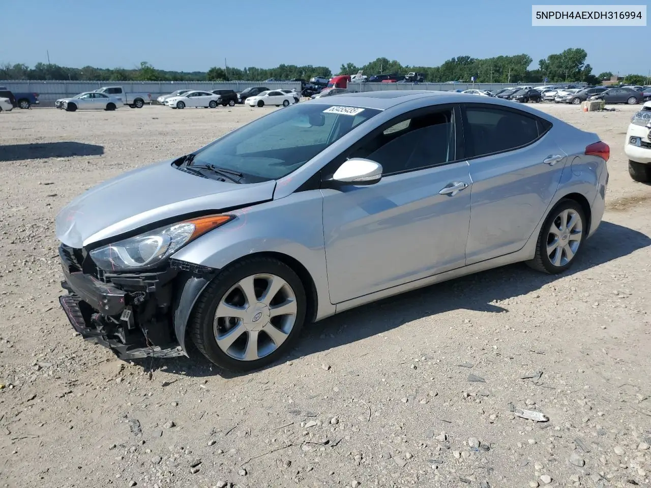 2013 Hyundai Elantra Gls VIN: 5NPDH4AEXDH316994 Lot: 63455435
