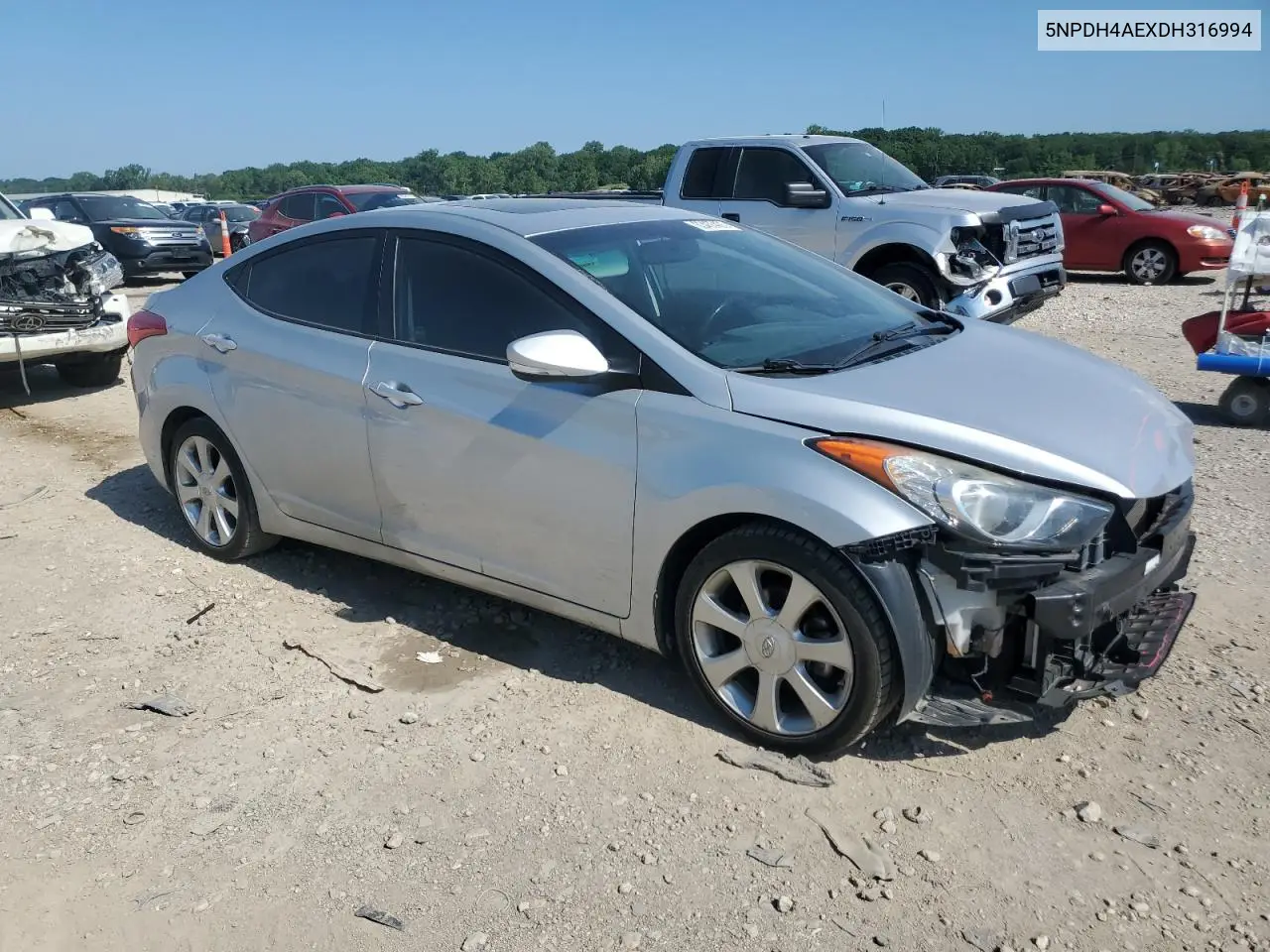 2013 Hyundai Elantra Gls VIN: 5NPDH4AEXDH316994 Lot: 63455435
