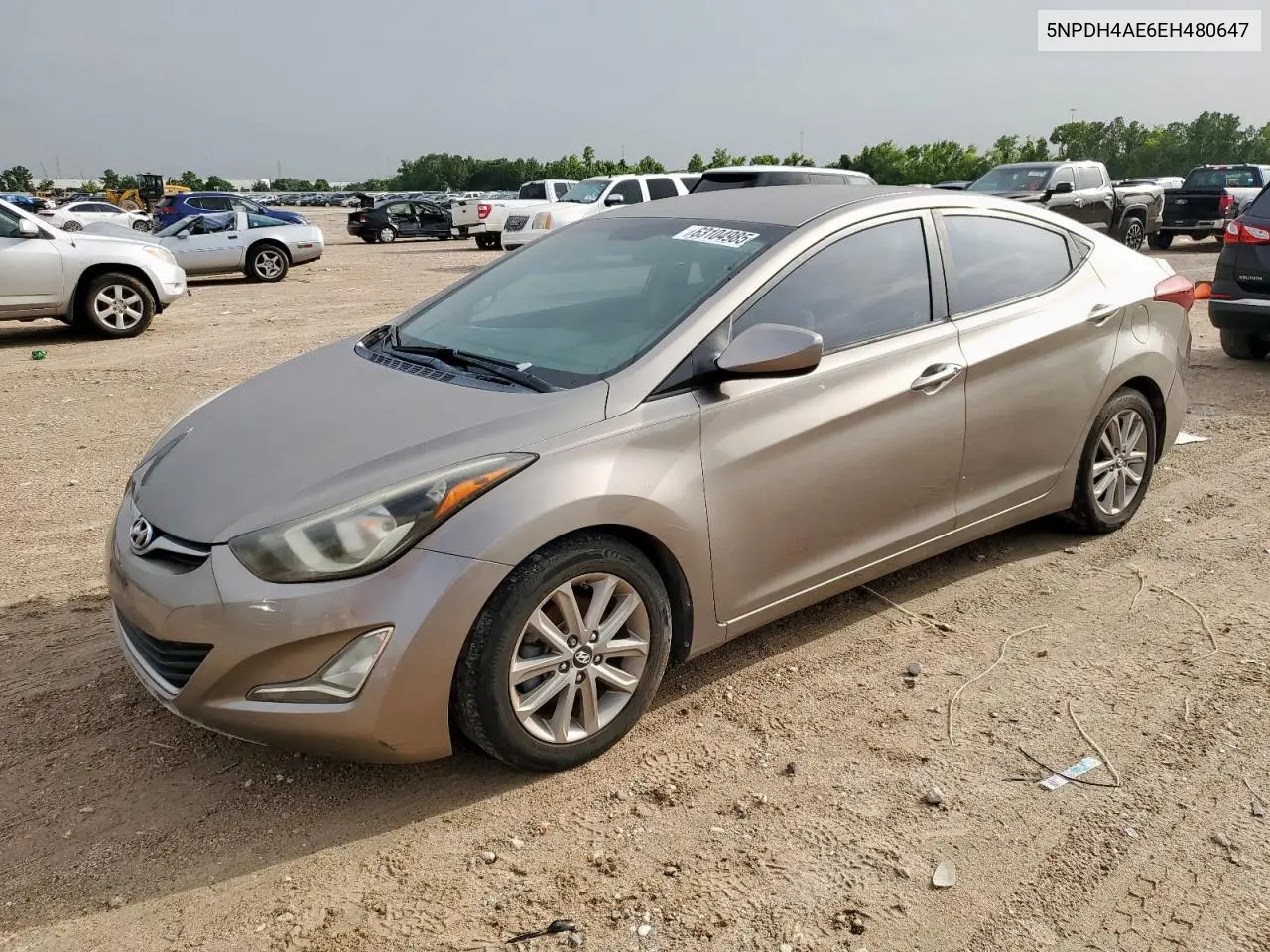 2014 Hyundai Elantra Se VIN: 5NPDH4AE6EH480647 Lot: 63104985