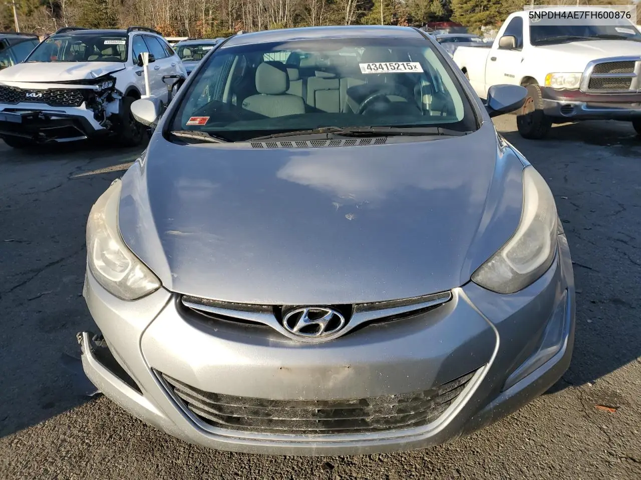 2015 Hyundai Elantra Se VIN: 5NPDH4AE7FH600876 Lot: 43415215