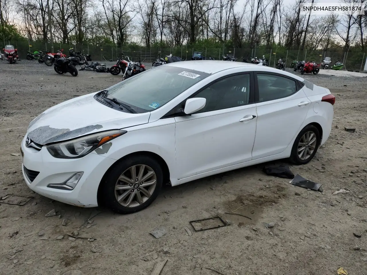 2015 Hyundai Elantra Se VIN: 5NPDH4AE5FH581874 Lot: 52735565
