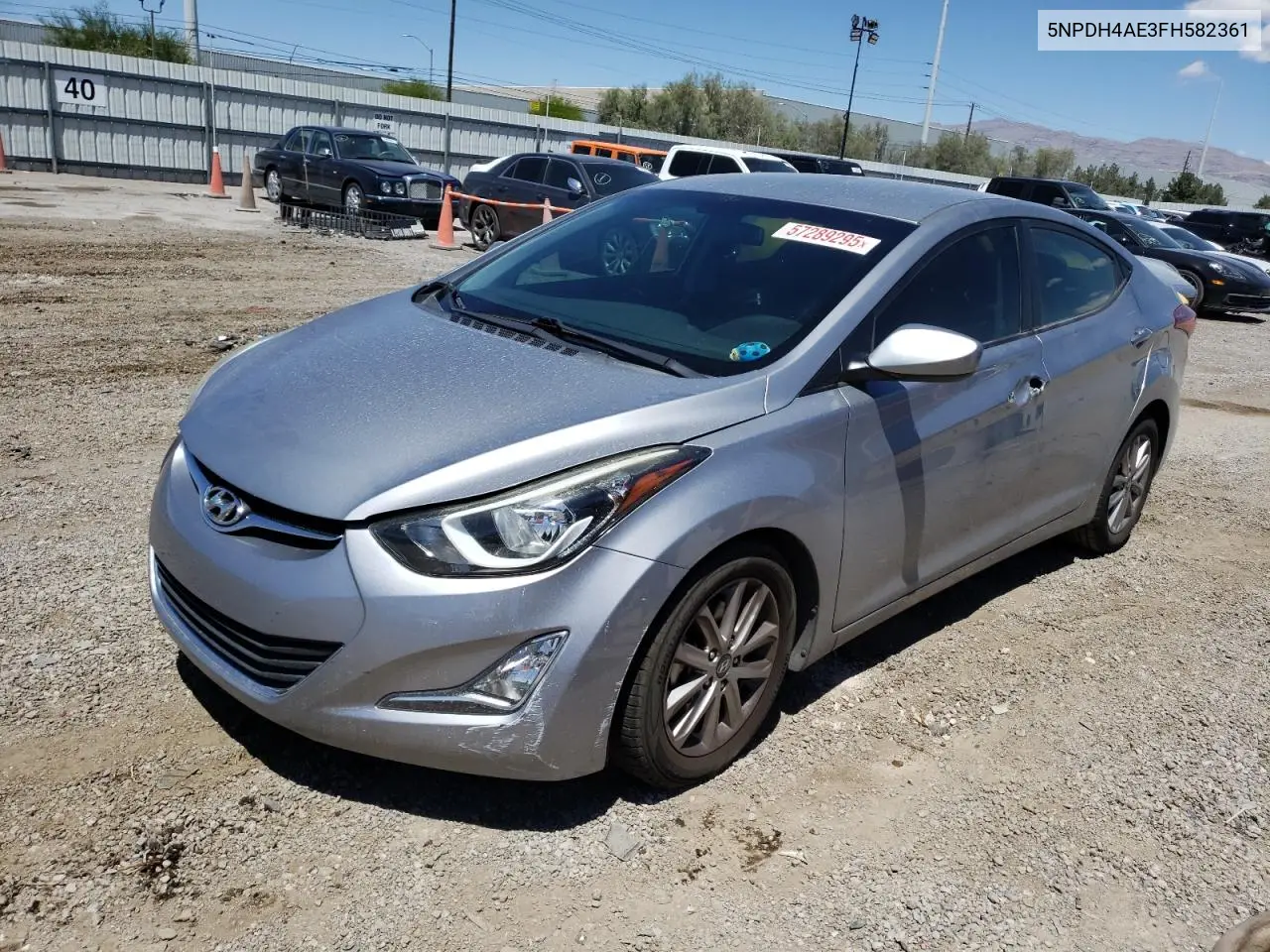 2015 Hyundai Elantra Se VIN: 5NPDH4AE3FH582361 Lot: 57289295