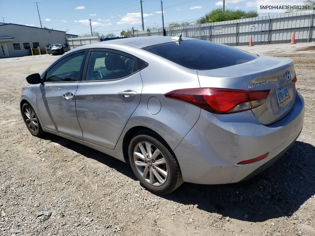 2015 Hyundai Elantra Se VIN: 5NPDH4AE3FH582361 Lot: 57289295