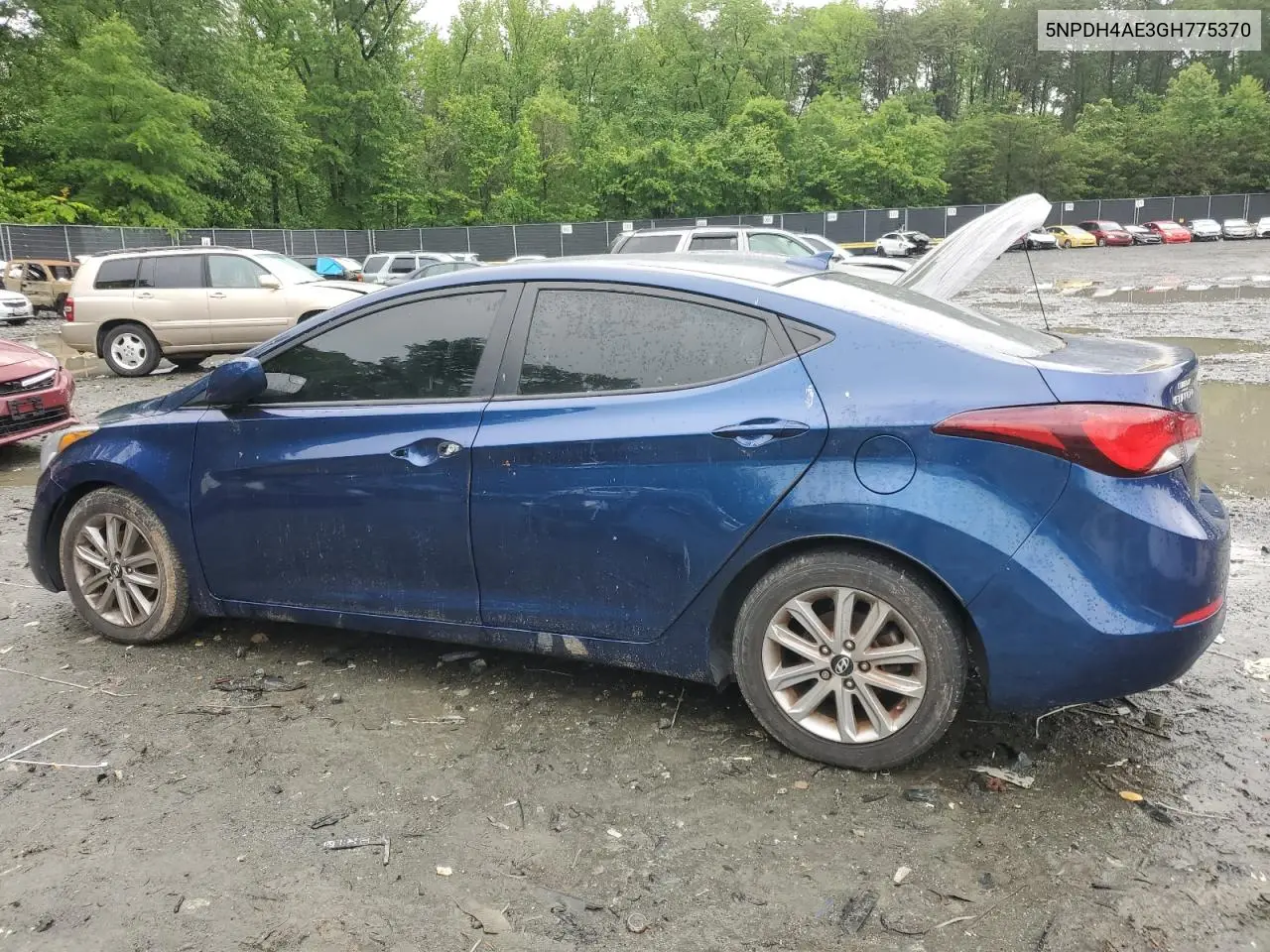 2016 Hyundai Elantra Se VIN: 5NPDH4AE3GH775370 Lot: 56647635
