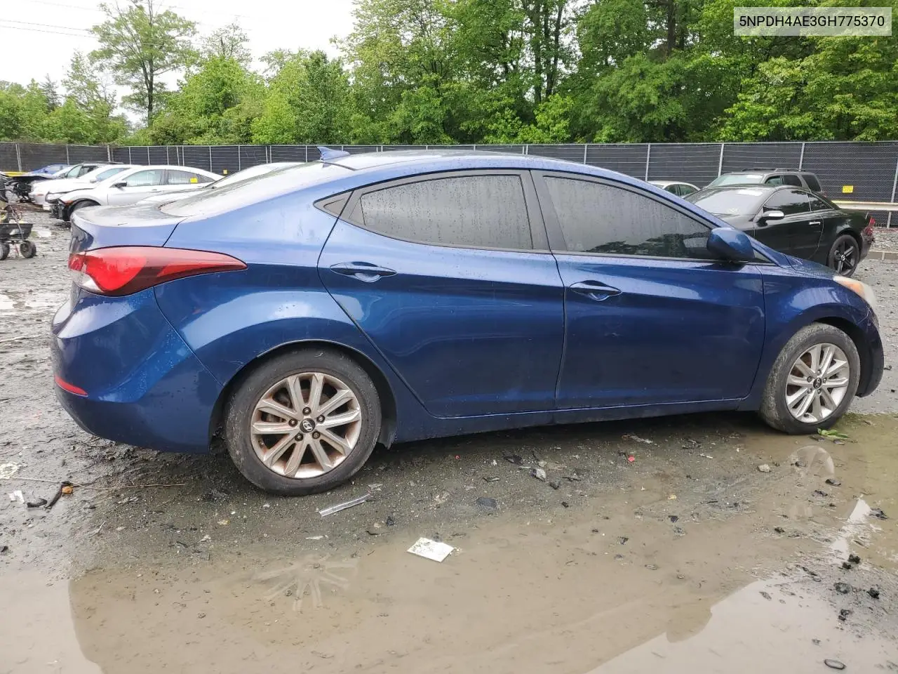 2016 Hyundai Elantra Se VIN: 5NPDH4AE3GH775370 Lot: 56647635