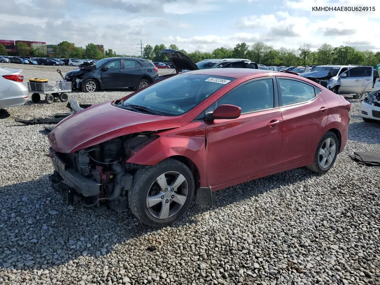 2016 Hyundai Elantra Se VIN: KMHDH4AE8GU624915 Lot: 56732395