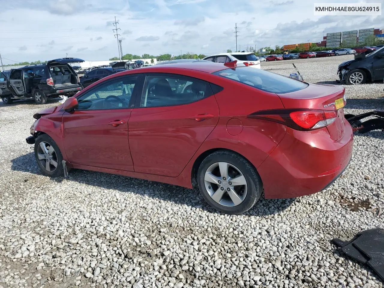 2016 Hyundai Elantra Se VIN: KMHDH4AE8GU624915 Lot: 56732395