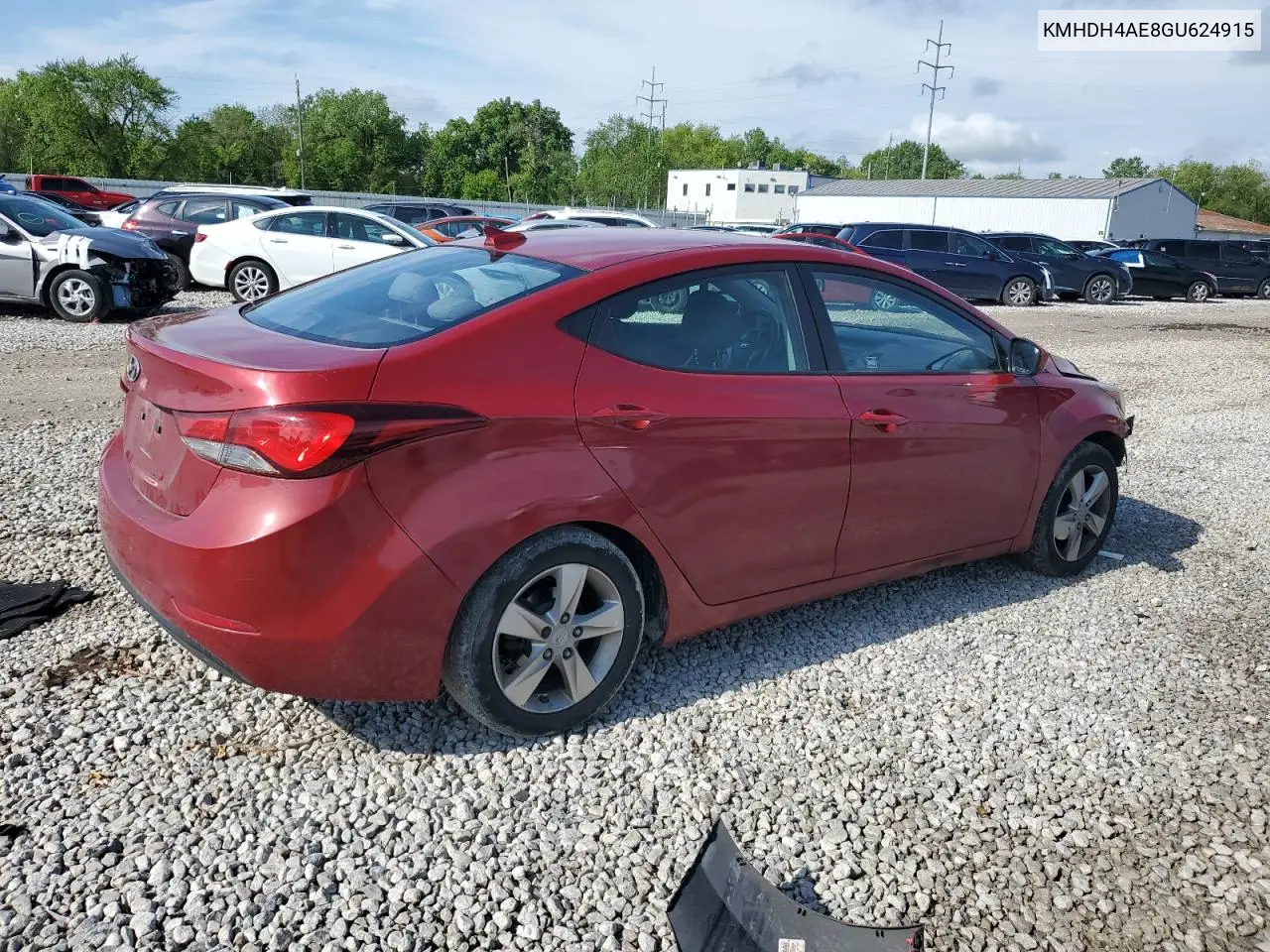 2016 Hyundai Elantra Se VIN: KMHDH4AE8GU624915 Lot: 56732395