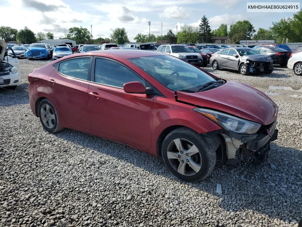 2016 Hyundai Elantra Se VIN: KMHDH4AE8GU624915 Lot: 56732395