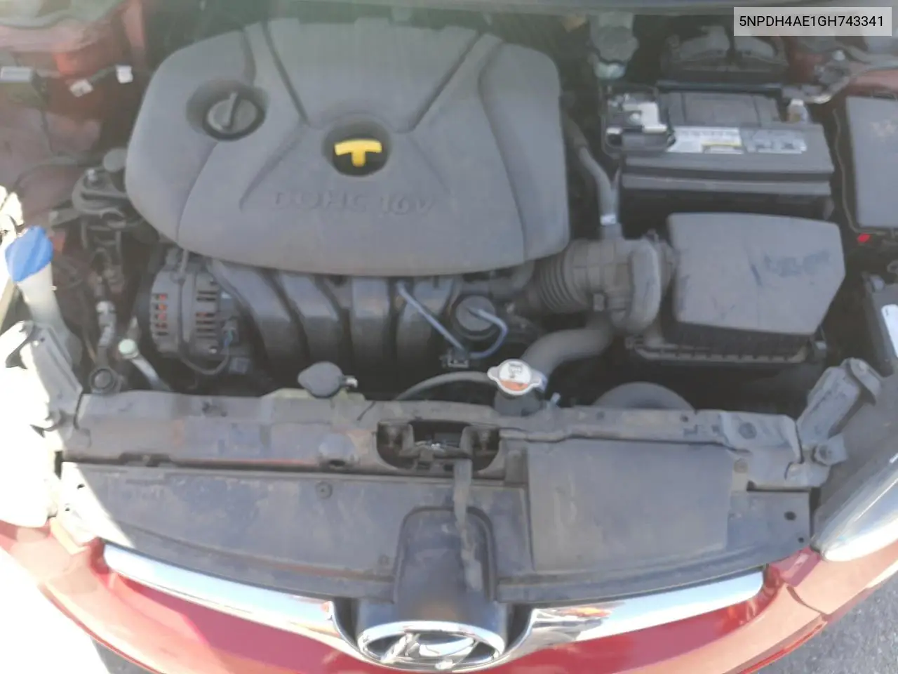 2016 Hyundai Elantra Se VIN: 5NPDH4AE1GH743341 Lot: 57106045