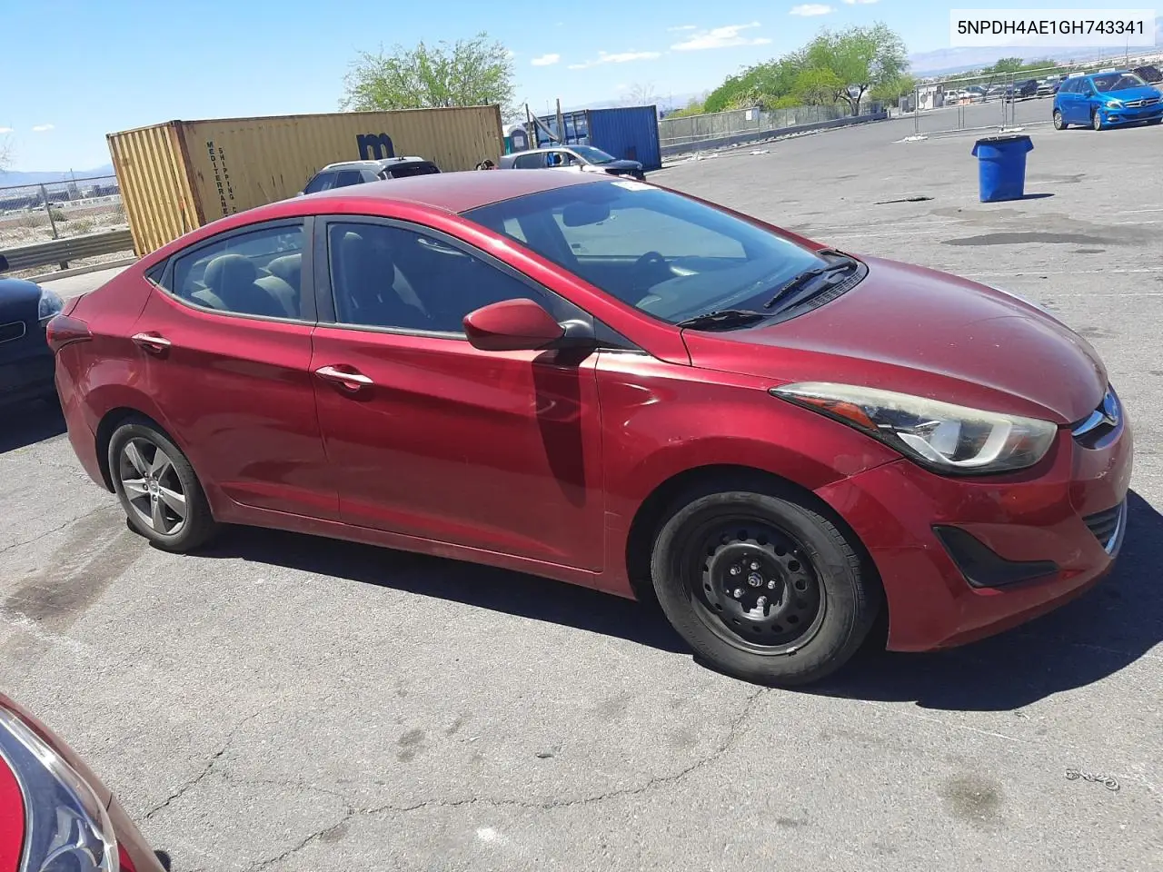 2016 Hyundai Elantra Se VIN: 5NPDH4AE1GH743341 Lot: 57106045